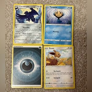 Pokemon Trading Cards - Blue, Yellow, Black